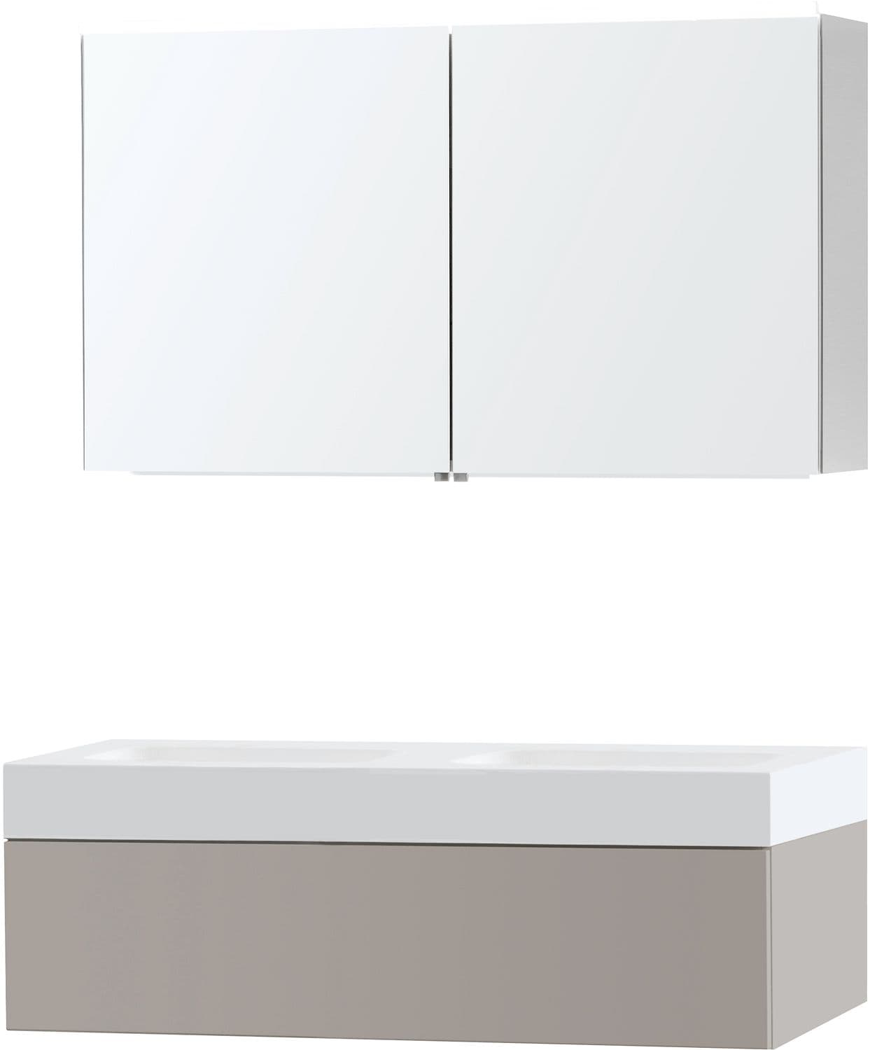 MEUBLE PURO DUO GRIS 120 1 TIROIR SOLID PURO ARMOIRE TOILLETTE