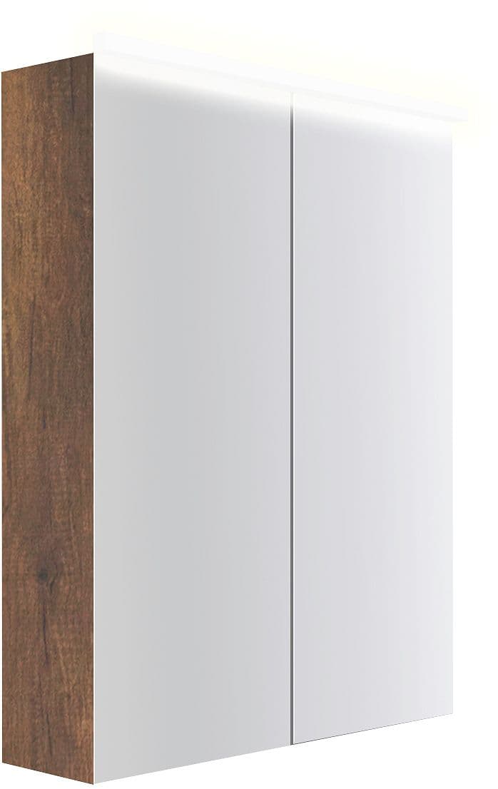 ARMOIRE TOILETTE COFFEE 2 PORTES 600MM 4250K CHENE DECOR ROUILLE