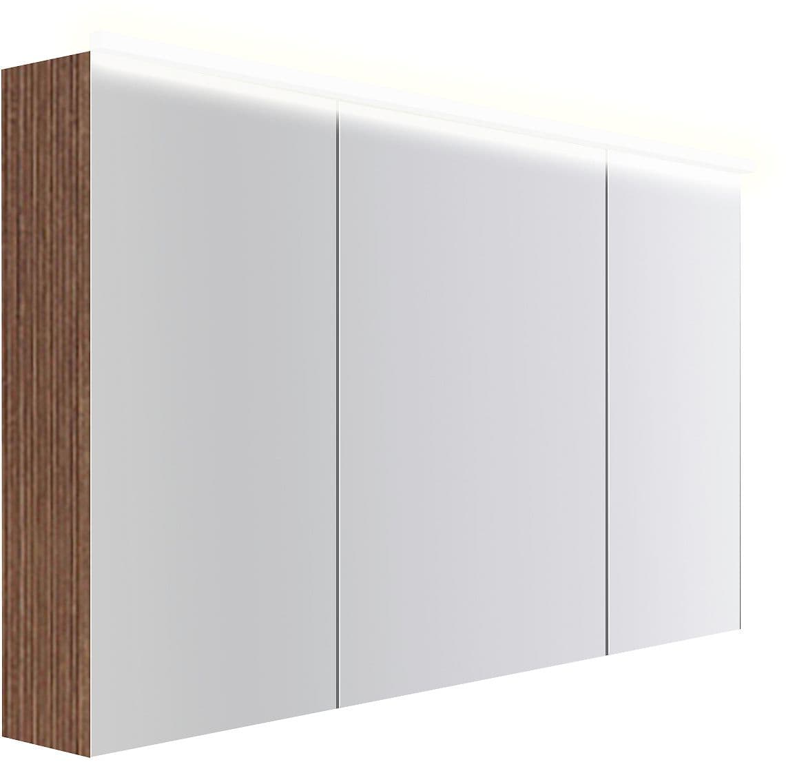 ARMOIRE TOILETTE COFFEE 3 PORTES 1400MM 4250K NOYER DECOR SMARTLINE