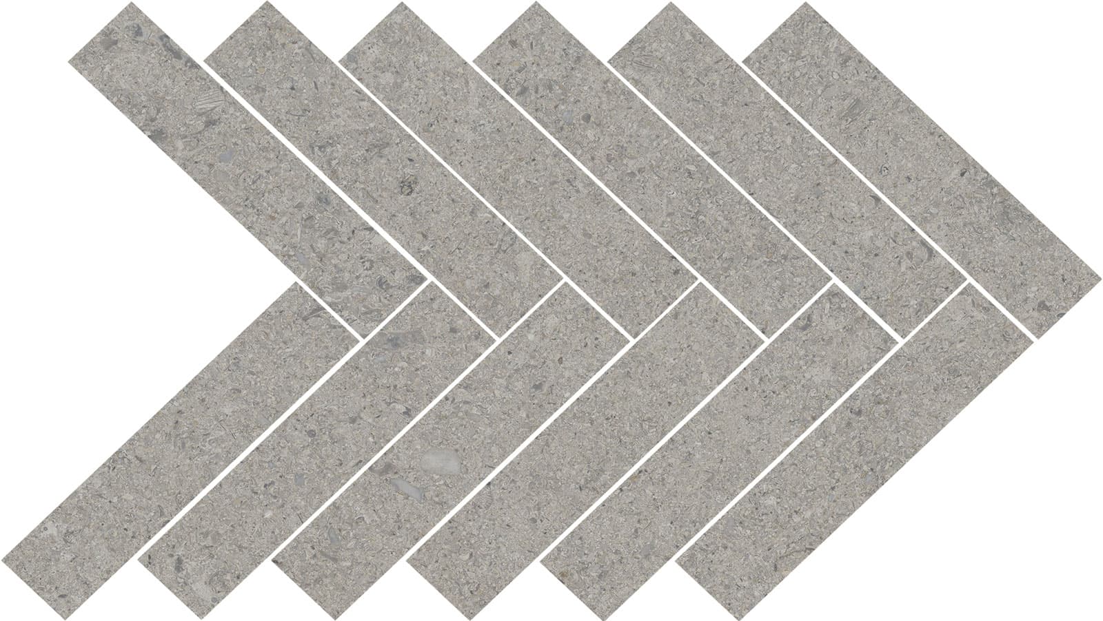 MOSAICO CALCARE SILVER 39X22 BRU