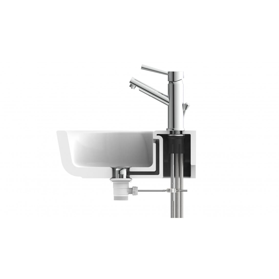 79101 CORNWALL Mitigeur lavabo basse pression, chromé
