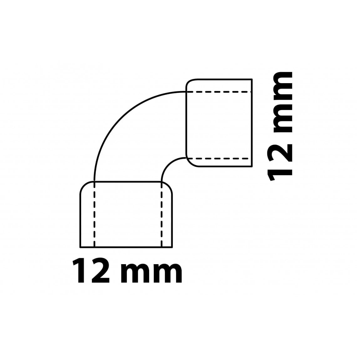 989032055 CU coude 90°, vierge, 12 mm, 2 manchons, (5090)