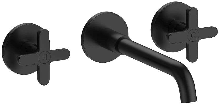 SET DE FINITION MITIGEUR LAVABO 3 TROUS ICONA CLASSIC FANTINI 200MM NOIR MAT