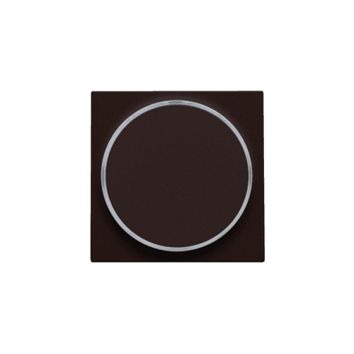 Set de finition avec anneau transparent sans symbole pour bouton-poussoir 6 A avec LED couleur ambre avec culot E10, couleur dark brown coated