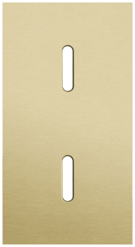 Plaque de recouvrement double, verticale 71 mm d'entraxe, pour deux fonctions de commutation simple, Niko Rocker alu gold brushed