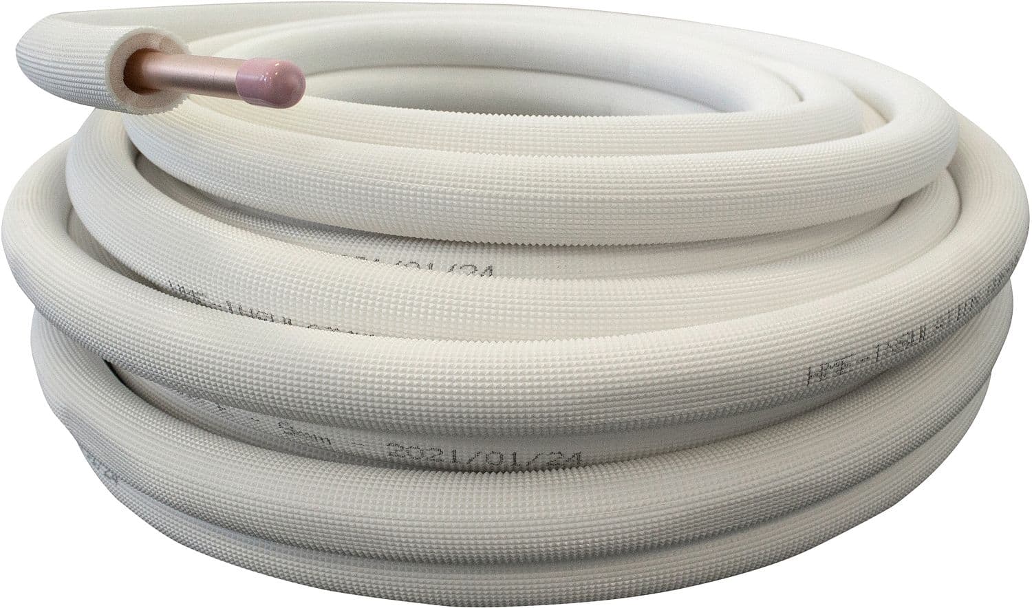 LIAISON FRIGORIFIQUE ISOLEE EN CUIVRE ISOL.3/8"-0,8 R.50M