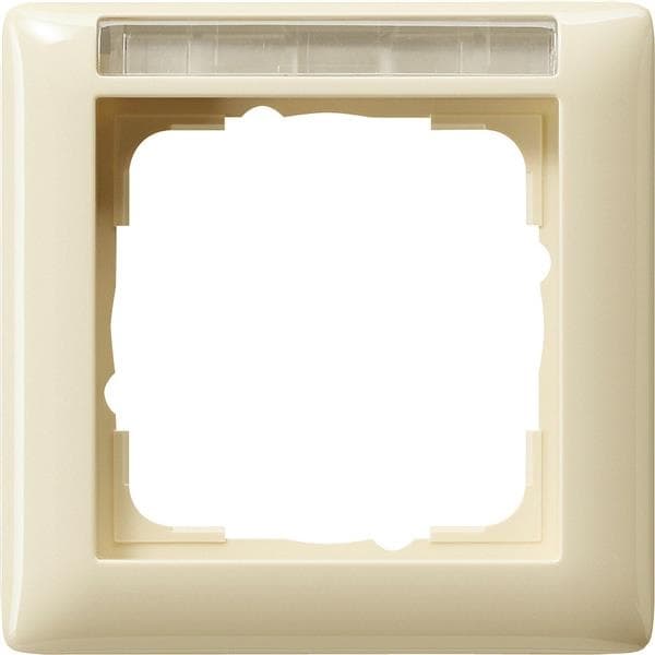 Cadre de finition Gira standard 55 avec zone d'inscription Blanc crème brillant