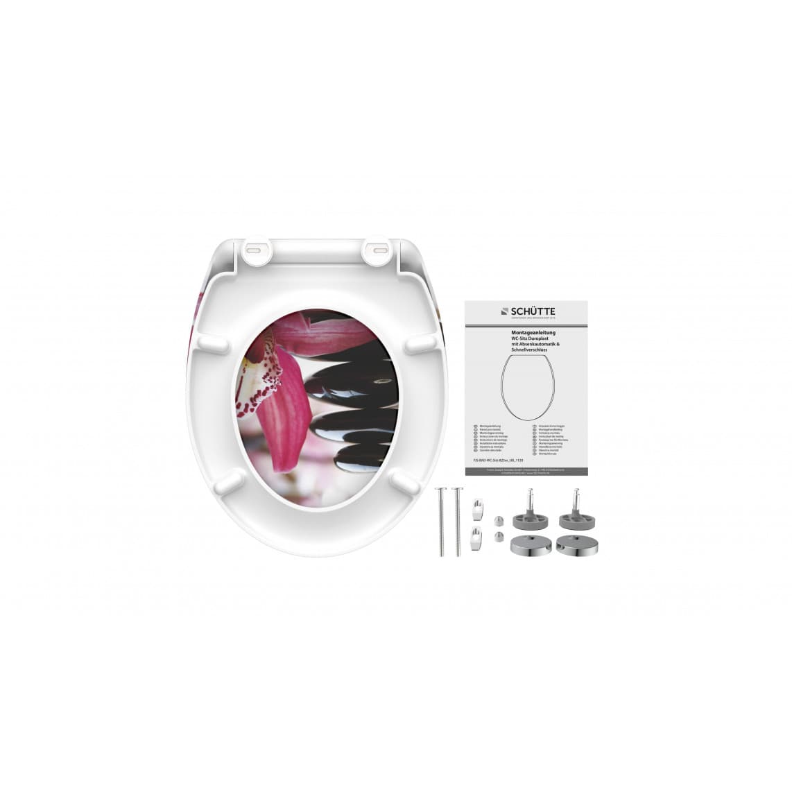 82376 abattant WC en Duroplast WELLYNESS, avec frein de chute et déclipsable