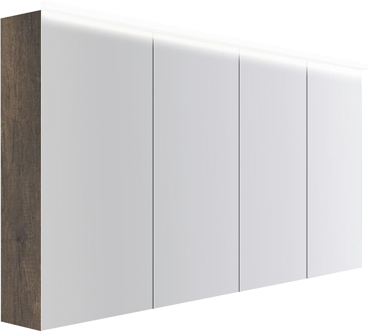 ARMOIRE TOILETTE COFFEE 4 PORTES 1600MM 4250K CHATAIGNE