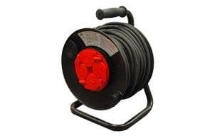 Enrouleur de câble - 4 x prise 2 pôles + T 16A avec clapets de protection - H07RN-F 3G1.5 - 25m