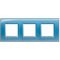 LivingLight - plaque rectangulaire 3 x 2 modules 71mm Bleu