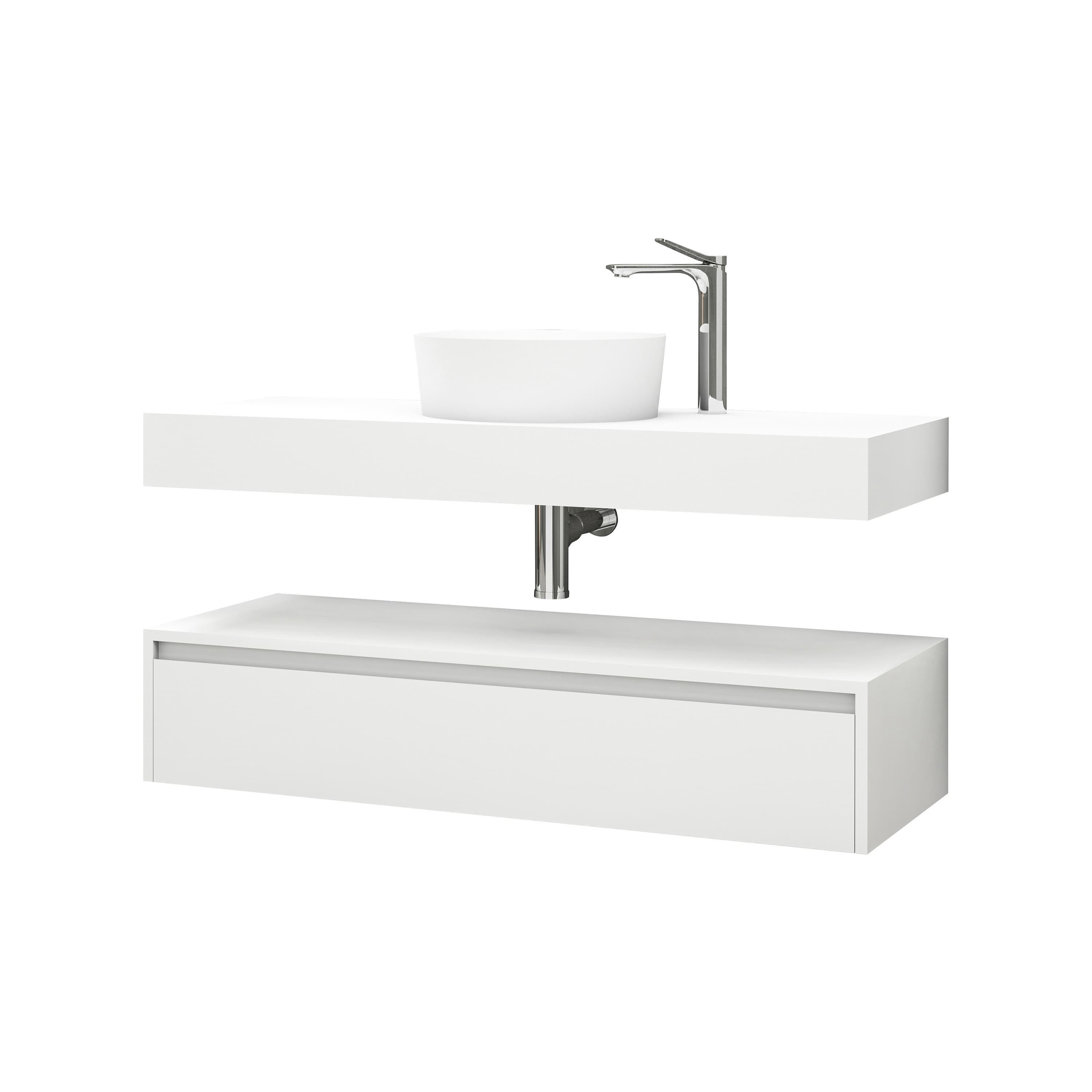 ALONI lina Meuble sous-plan (120CM) - blanc mat