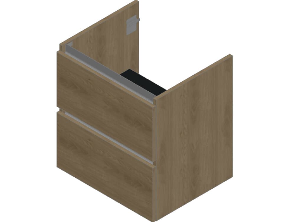 intro Tempus sous-meuble B600xD495xH650mm 2tiroirs Oak