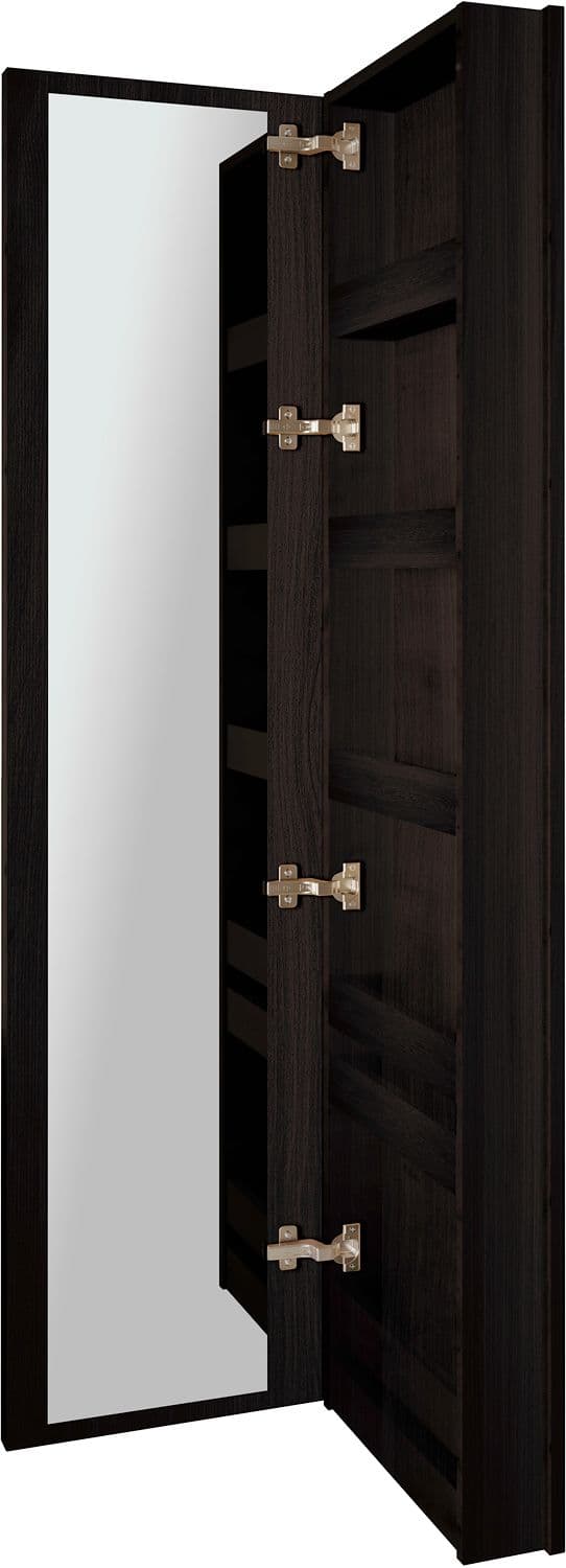 COMMODE MIROIR COFFEE ETROITE 1 PORTE DROITE 40 CHENE DECOR MOKKA