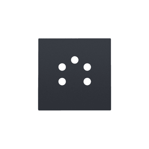 Set de finition pour prise téléphonique à cinq pôles, couleur anthracite coated