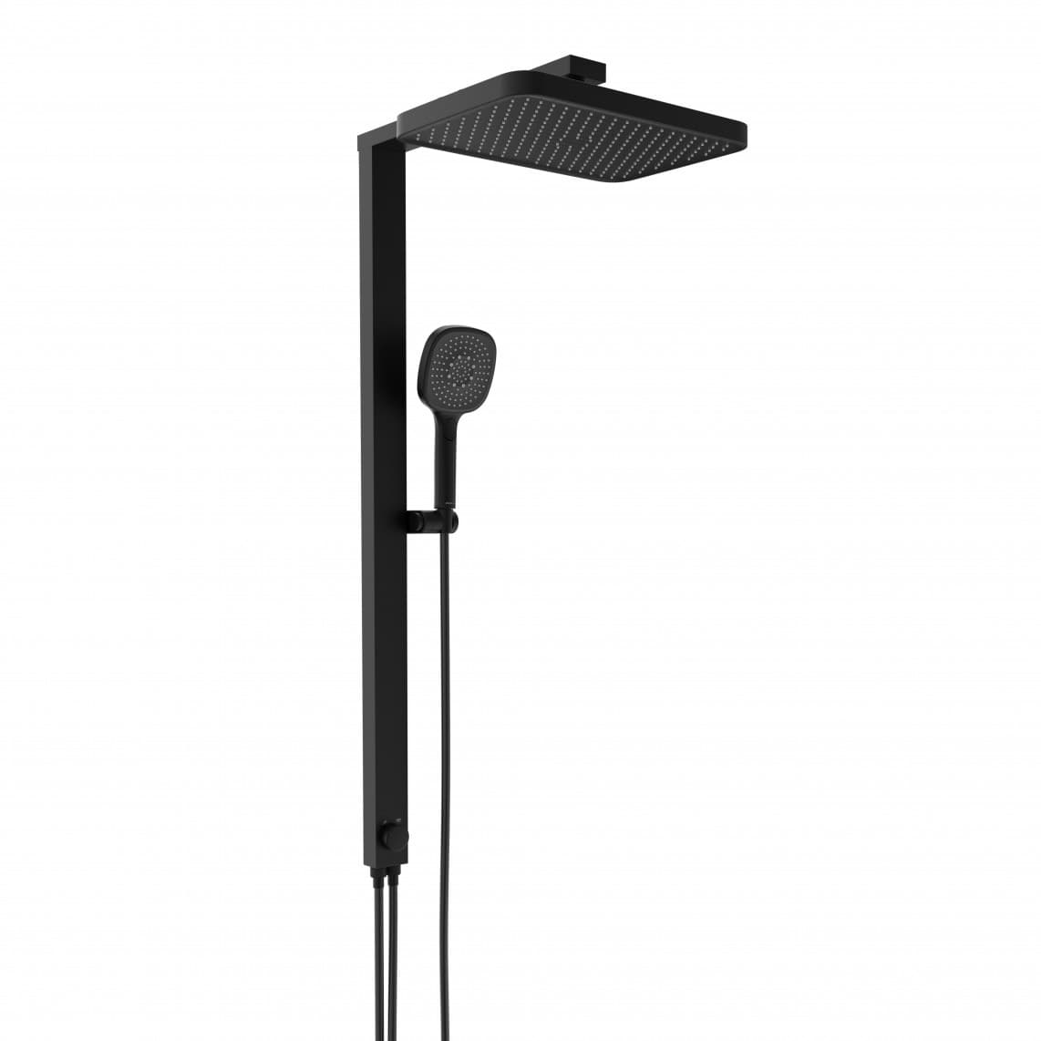 60686 LA PALMA Douche de tête-Set, noir mat
