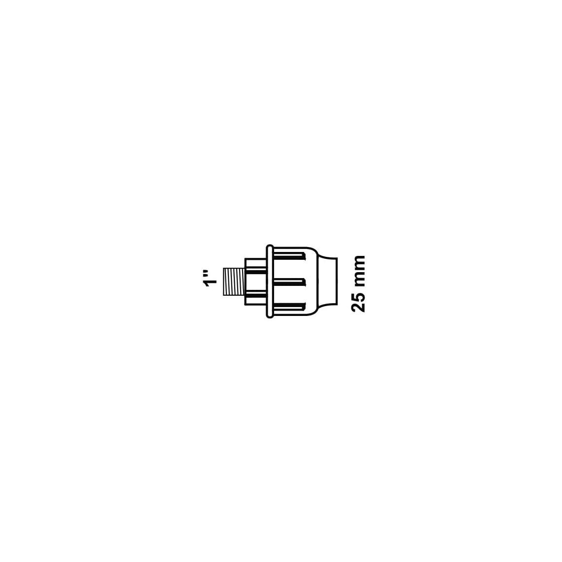 984842517 PP pièce intermédiaire, 25 mm x 1" M, raccord à serrer pour PEHD/socarex