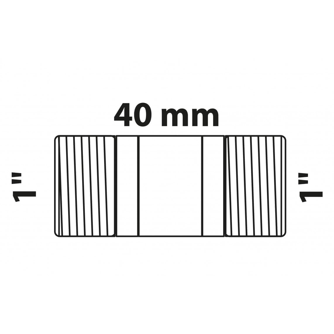 988963013 BR mamelon double, vierge, 1" x 40 mm, (3530)