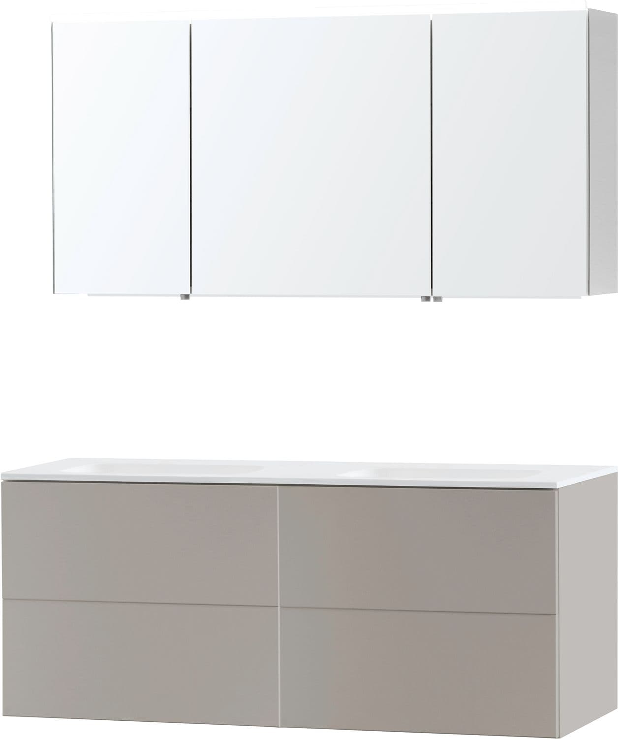 MEUBLE PURO DUO GRIS 140 SOLID MOLTO ARMOIRE TOILLETTE