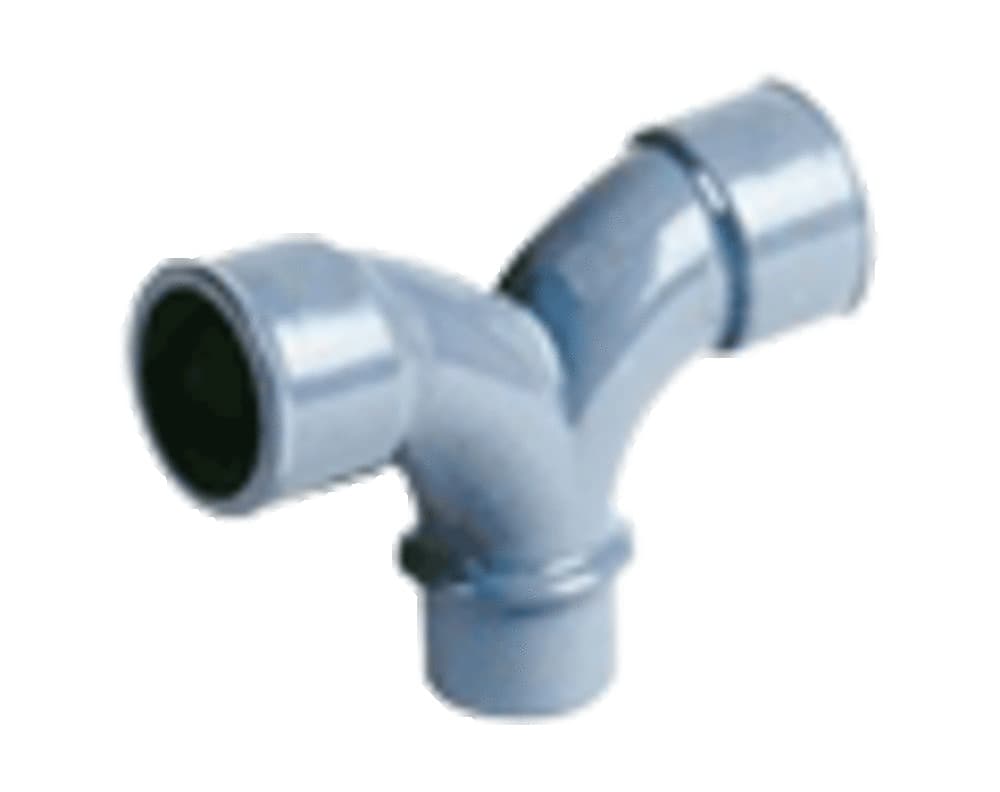 Nicoll raccord à coller PVC coude double 87,3° MF 40 gris
