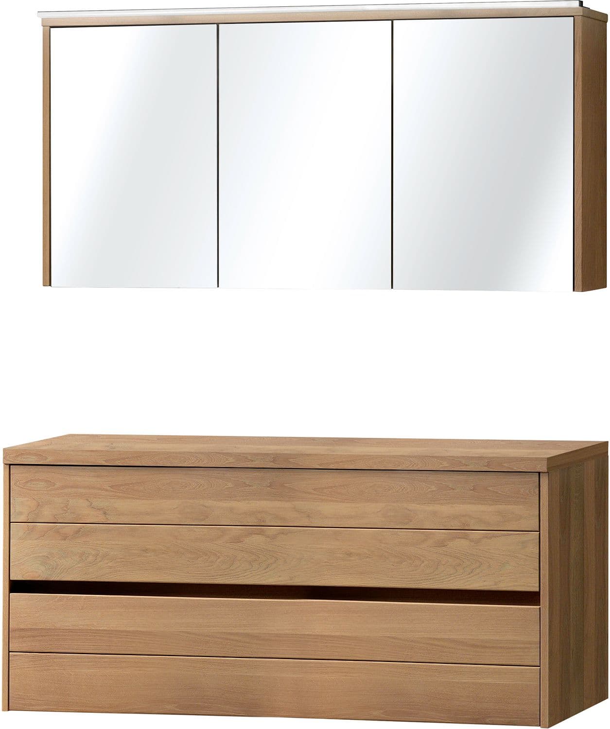 MEUBLE CHENE MASSIF 140CM POUR A POSER AVEC ARMOIRE TOILETTE