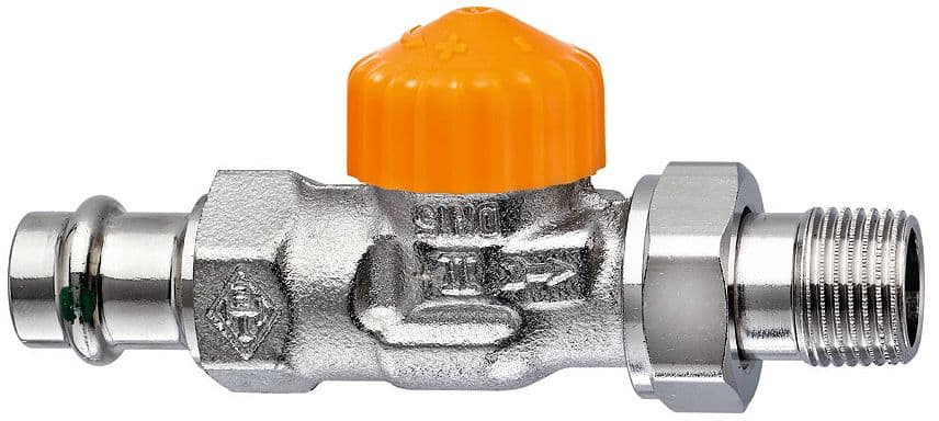 VANNE THERMOSTATIQUE ECLIPSE HEIMEIER 1/2" DROIT + RACCORD