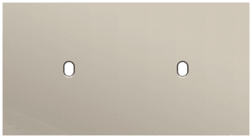 Plaque de recouvrement double, horizontale 71 mm d'entraxe, pour deux fonctions de commutation simple, Niko Toggle steel champagne coated