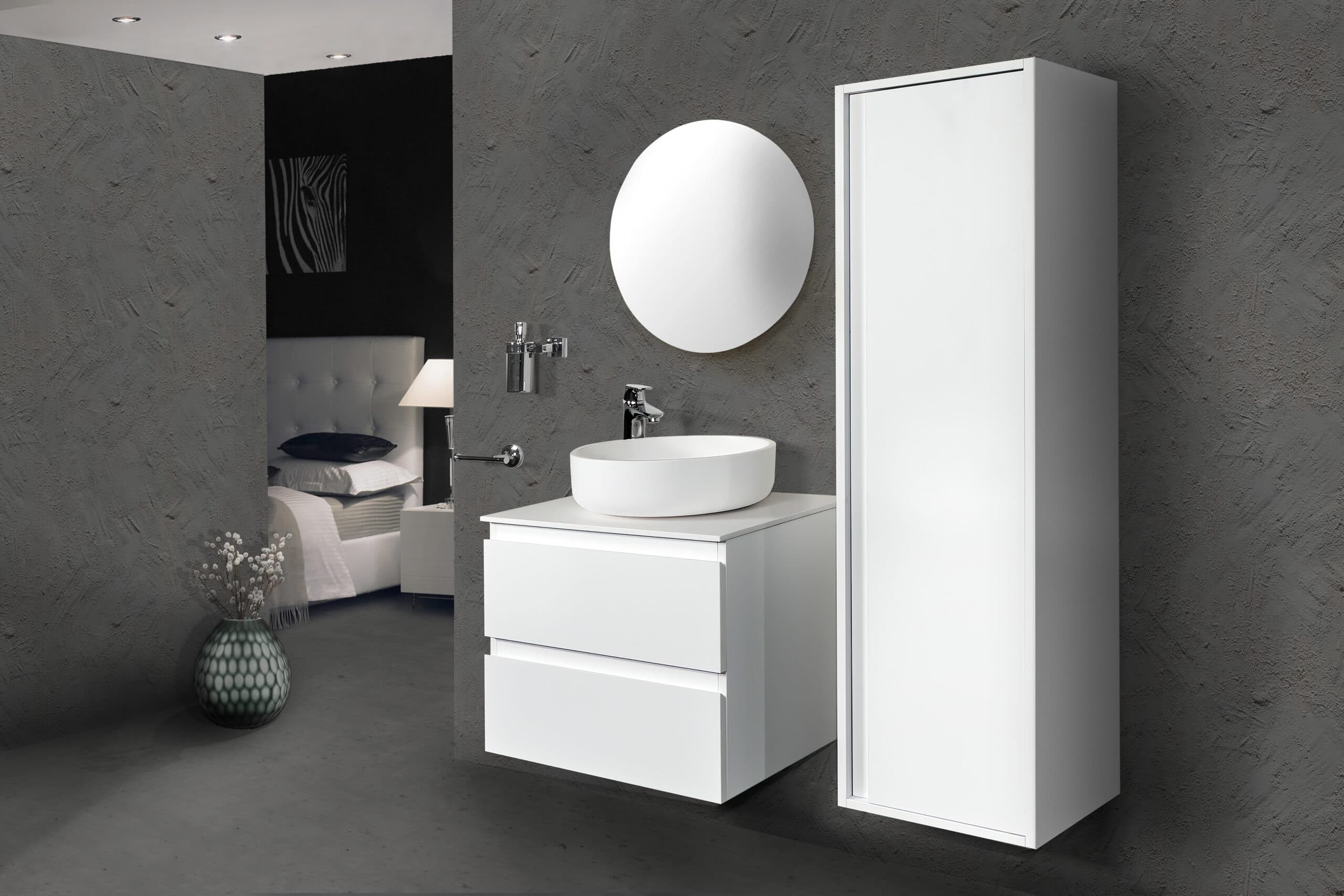 ALONI sally Meuble sous-plan (60CM) - blanc brillant