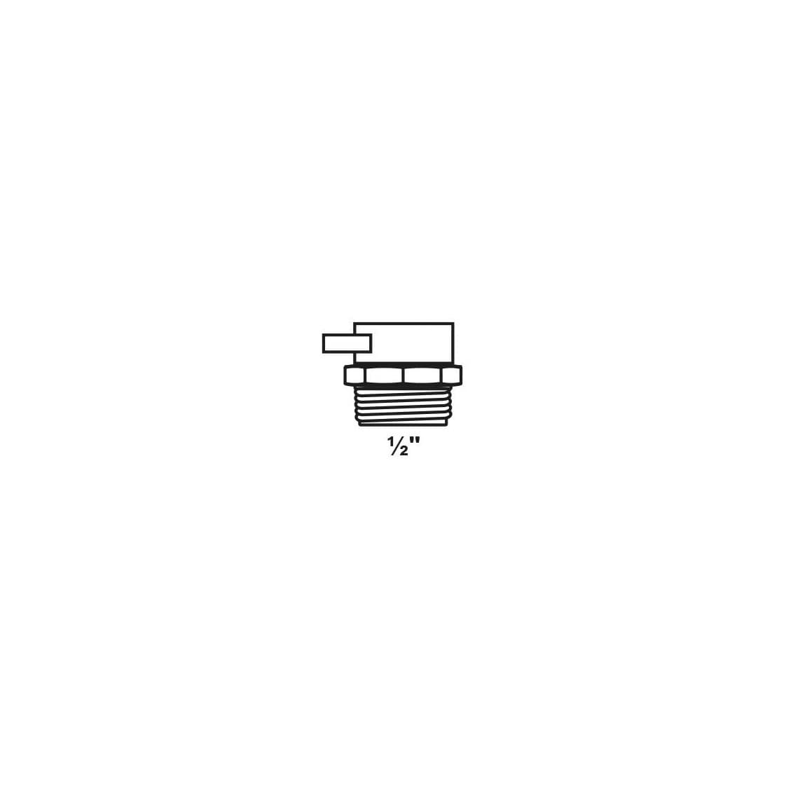 988555013 ontluchtingsdop, vernikkeld, 1/2"