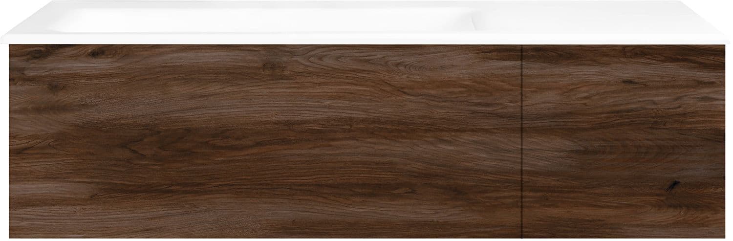 SOUS MEUBLE COFFEE 2 TIROIRS 110 NOTENLAAR DECOR FLUWEEL+LAVABO GAUCHE PORCEL.SNS TROU ROBINET BLANC