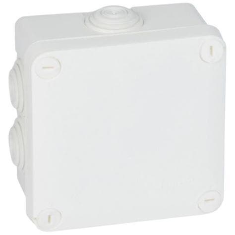 Boîte carrée Plexo IP55 étanche - Blanc - 7 embouts
