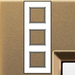 LivingLight - plaque rectangulaire 3 x 2 modules 71mm Bronze