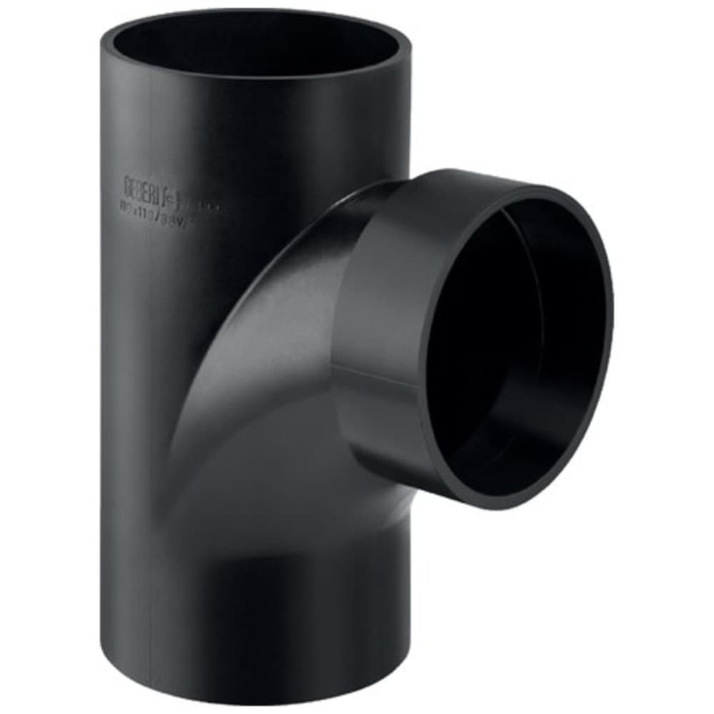Geberit décharge en PE Té 88,5° avec départ coudé 110X110