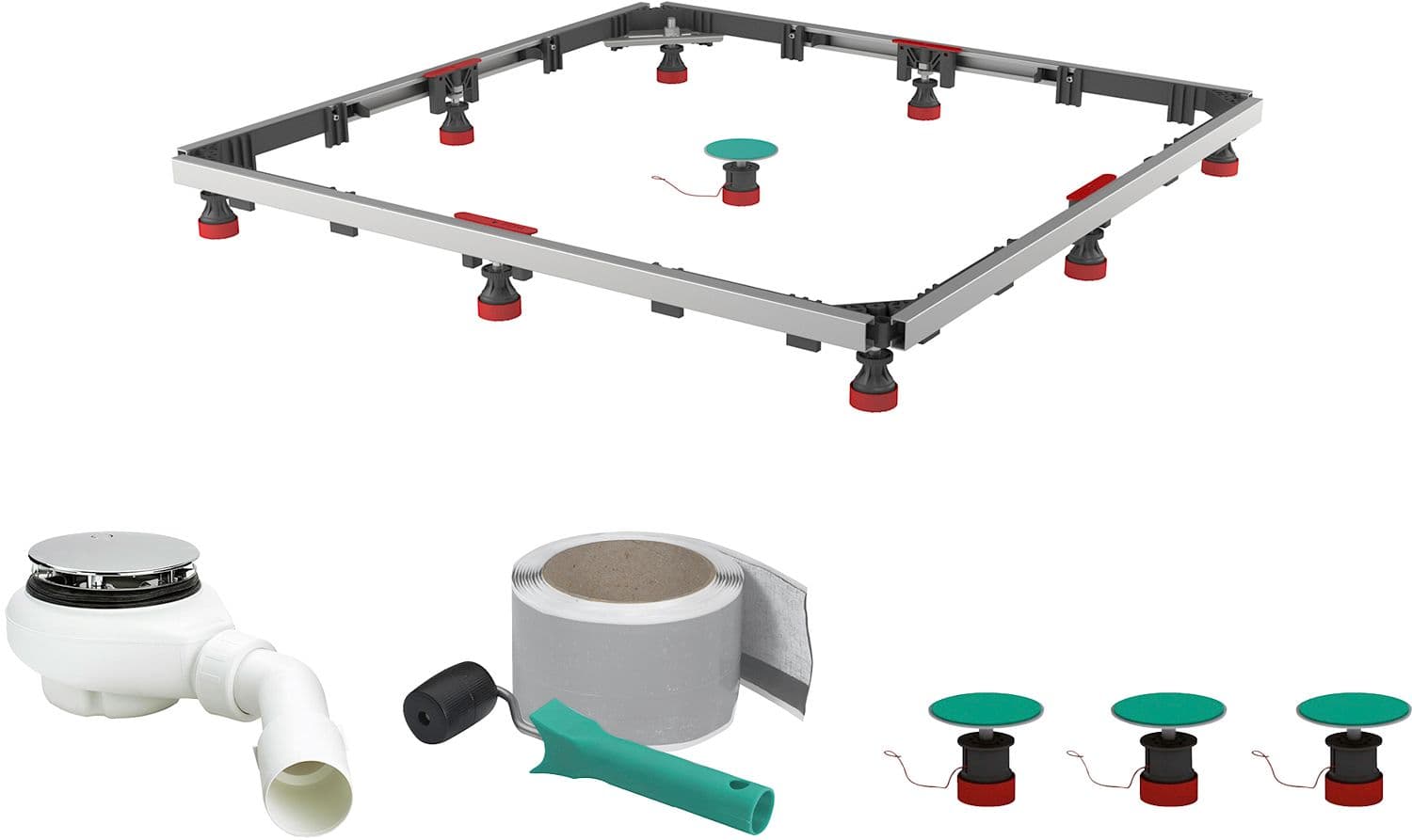 SET DE MONTAGE POUR DOUCHE MEPA MAX.120x120 6CM 33L/MIN