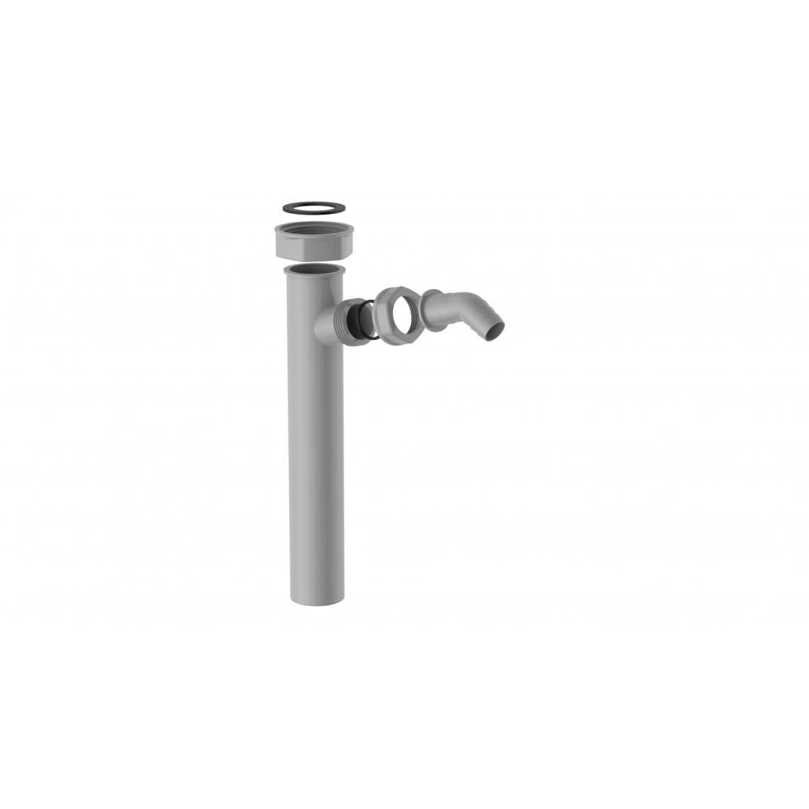 98837349 ECO-SAVE KS tube plongeur, Gris, 1 1/2" F x 250 mm pour DN 40 mm siphon, Gris, avec 3/4" Raccordement de l'appareil