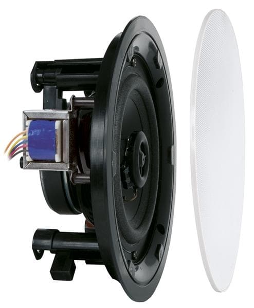 Fl501T, haut-parleur encastrable 2 voies Flatline, 100V, 2.5 - 5 - 10 - 20W, Blanc