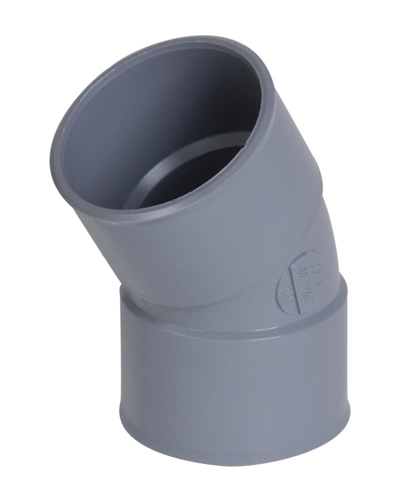 Nicoll raccord à coller PVC coude 30° FF D 50 gris
