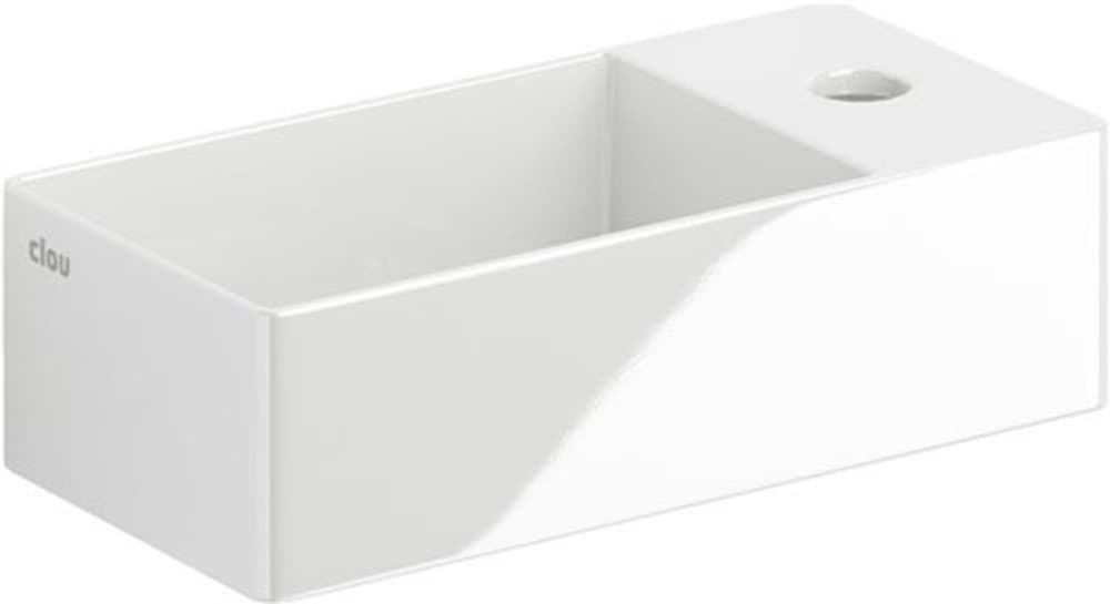 Clou New Flush 3 lave-mains 350 x 180 x 100 mm trou robinet à droite blanc