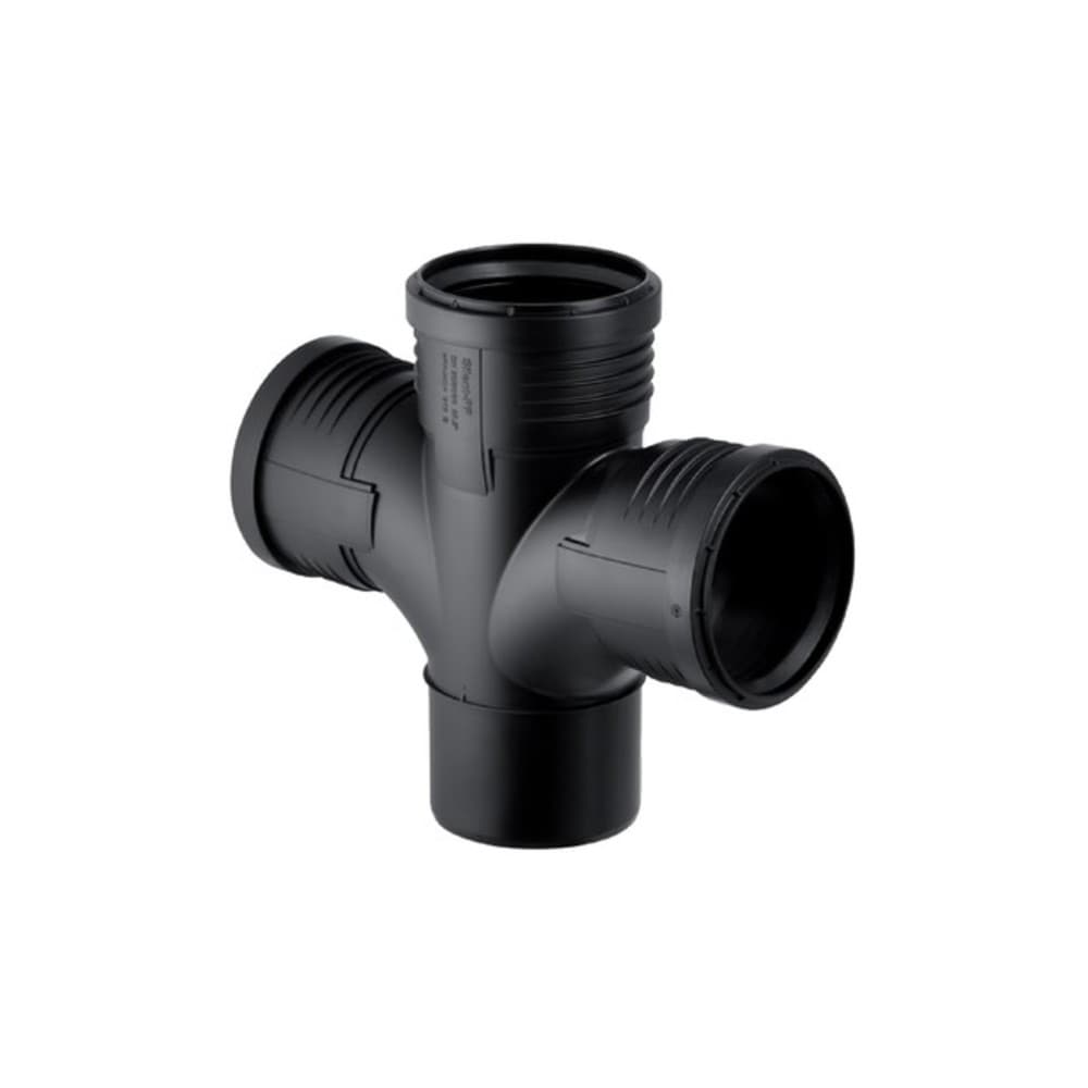 Geberit Silent-PP té hydraulique 87,5° double avec rayon intérieur D 110-110-110