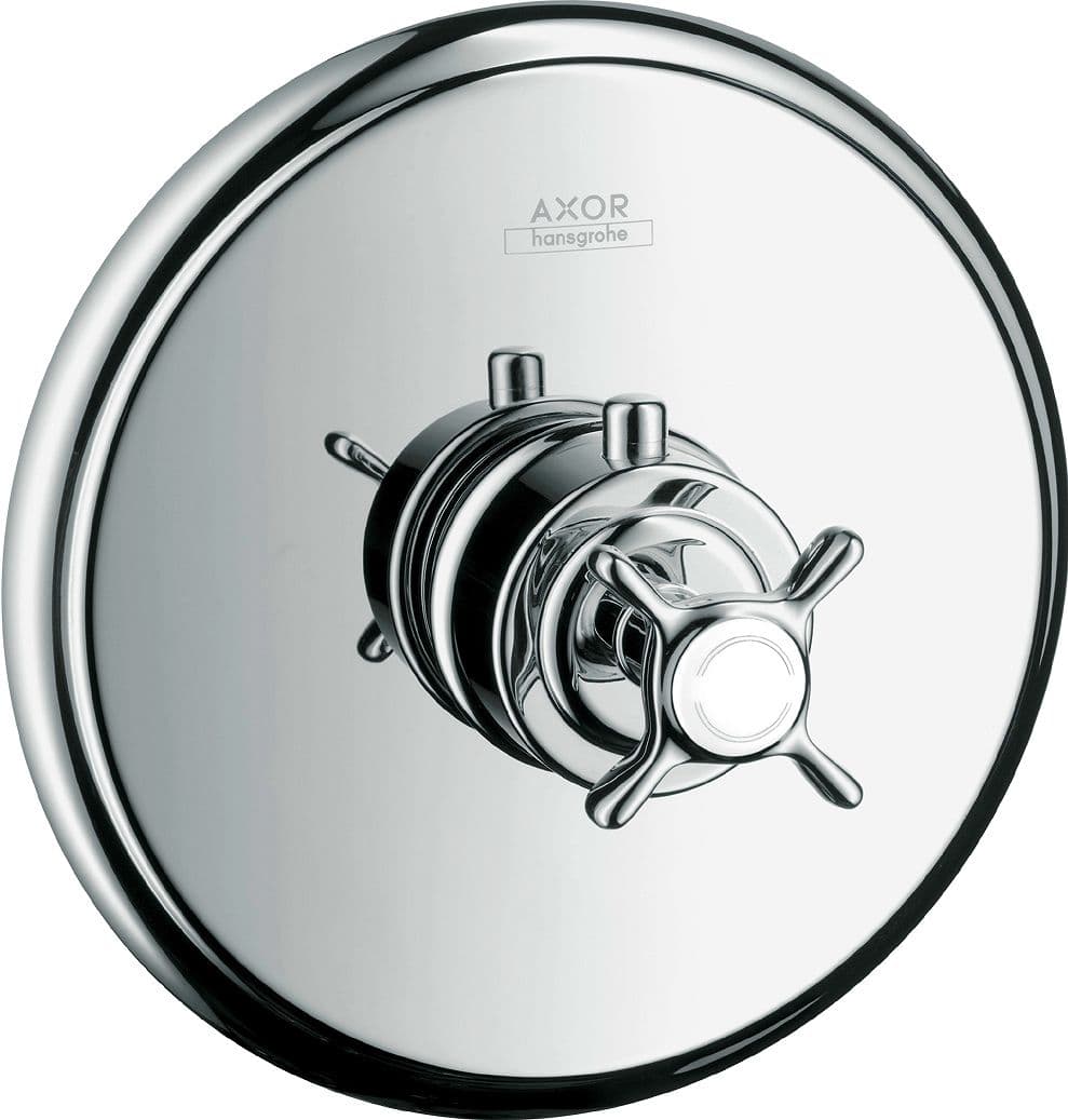 SET DE FINITION THERMOSTAT MONTREUX HANSGROHE HIGHFLOW NICKEL BROSSE
