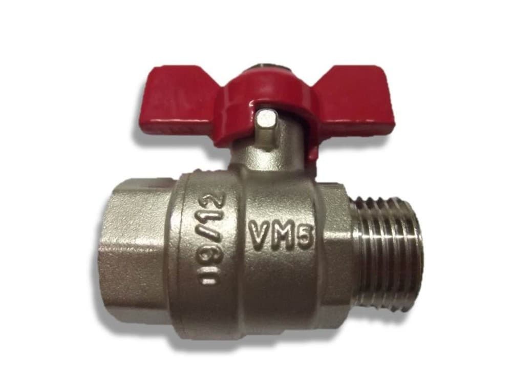 robinet à bille passage intégral manette papillon 3/8" MF