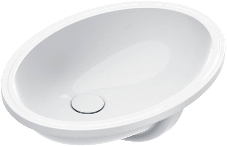 VASQUE A SOUS ENCASTRE ITALY CATALANO CATAGLAZE+ 57X42CM SANS PLAGE ROBINET +TROP-PLEIN BLANC
