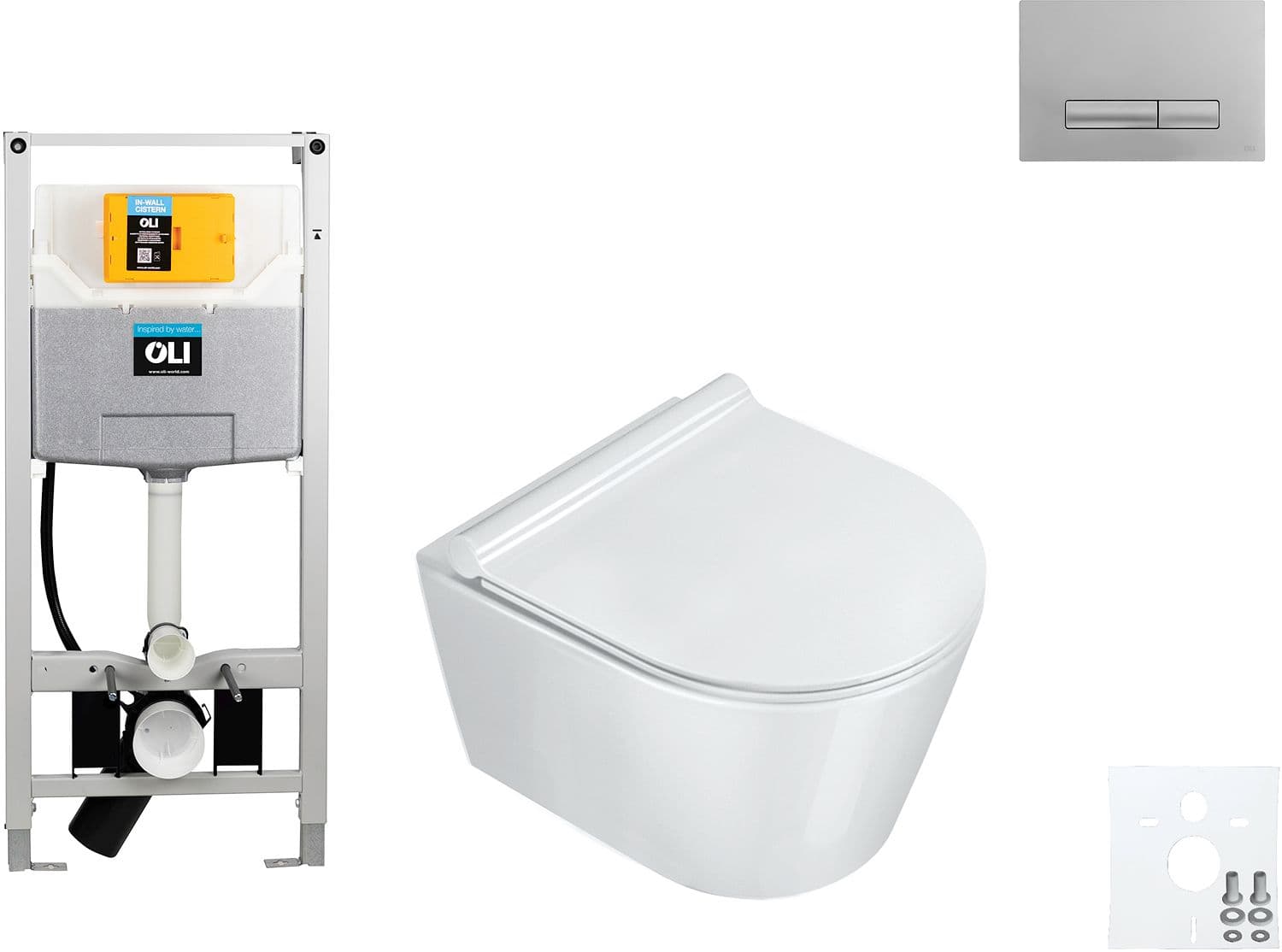 WALLFIX OLI WC SUSPENDU ZERO 46 CATALANO GLAM CHROME MAT