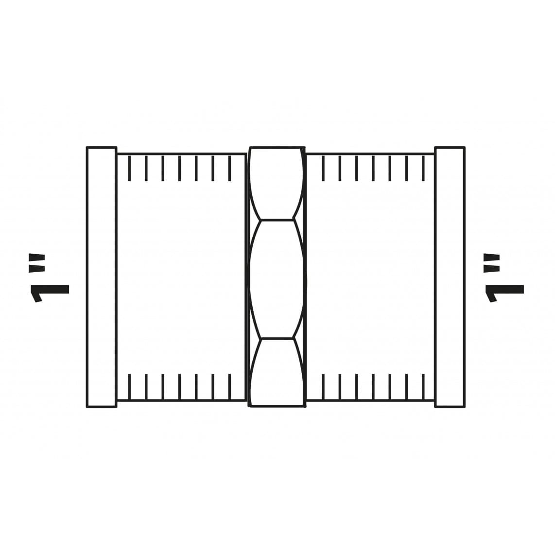 988953413 BR manchon double, vierge, 1" F, (3270)
