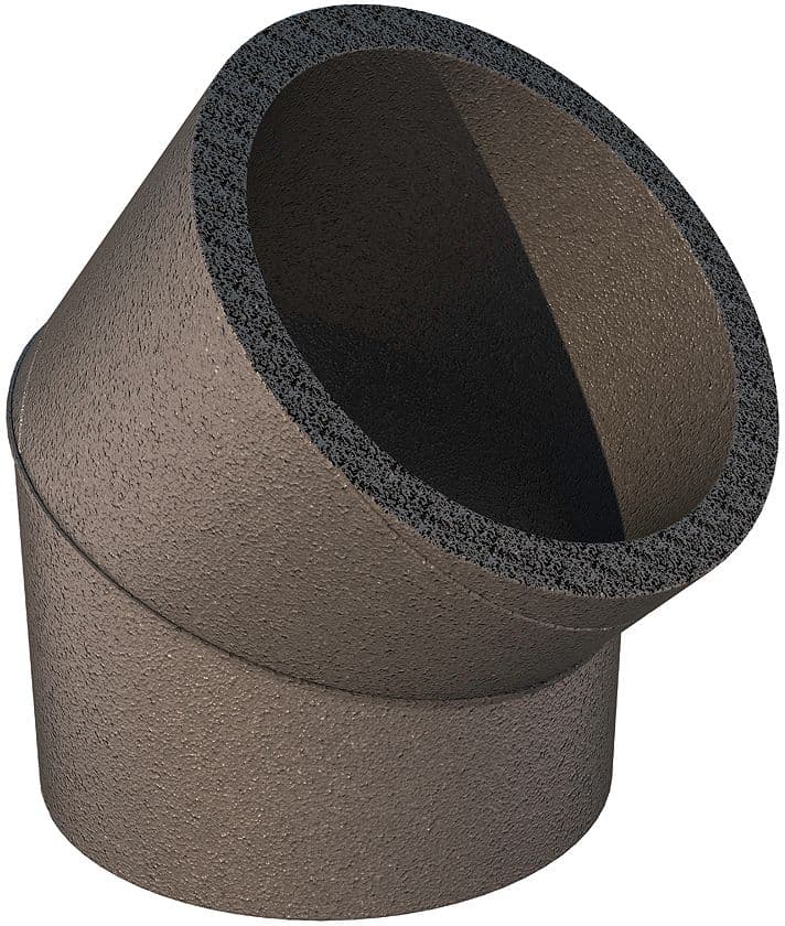 COUDE ISOLE POUR SYSTÈME VENTILATION D UBBINK 200-230MM 45°