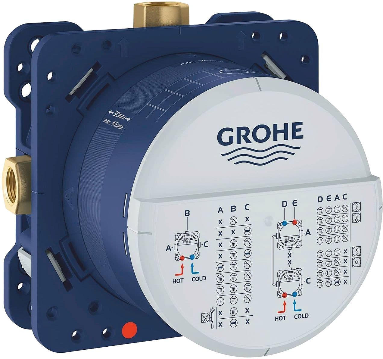 CORPS ENCASTRE UNIVERSEL RAPIDO SMARTBOX GROHE 1/2"