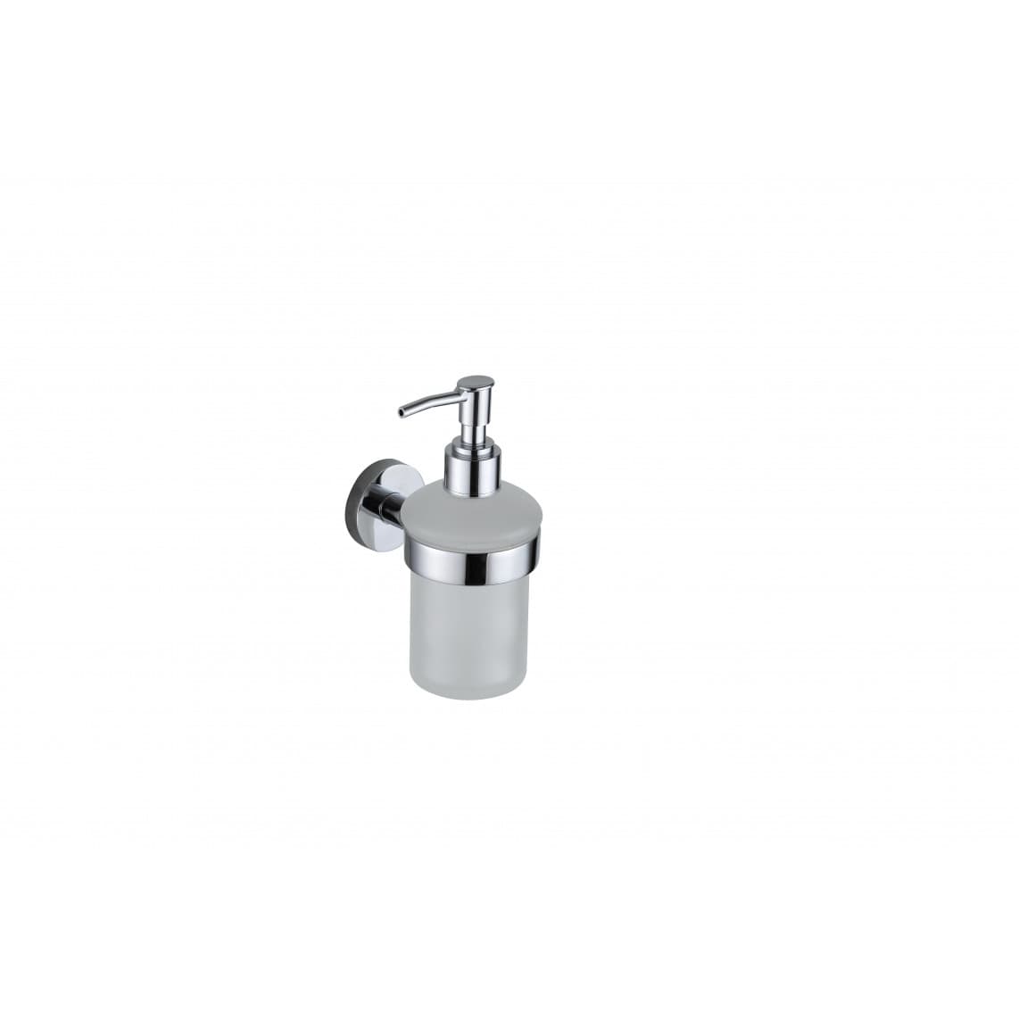 BA0254 Distributeur de savon, chromé, Verre, à coller ou vis