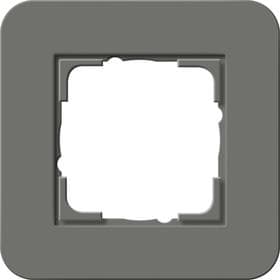 Cadre de finition Gira E3 Soft-Touch Gris foncé avec cadre de support Anthracite Soft-Touch Gris