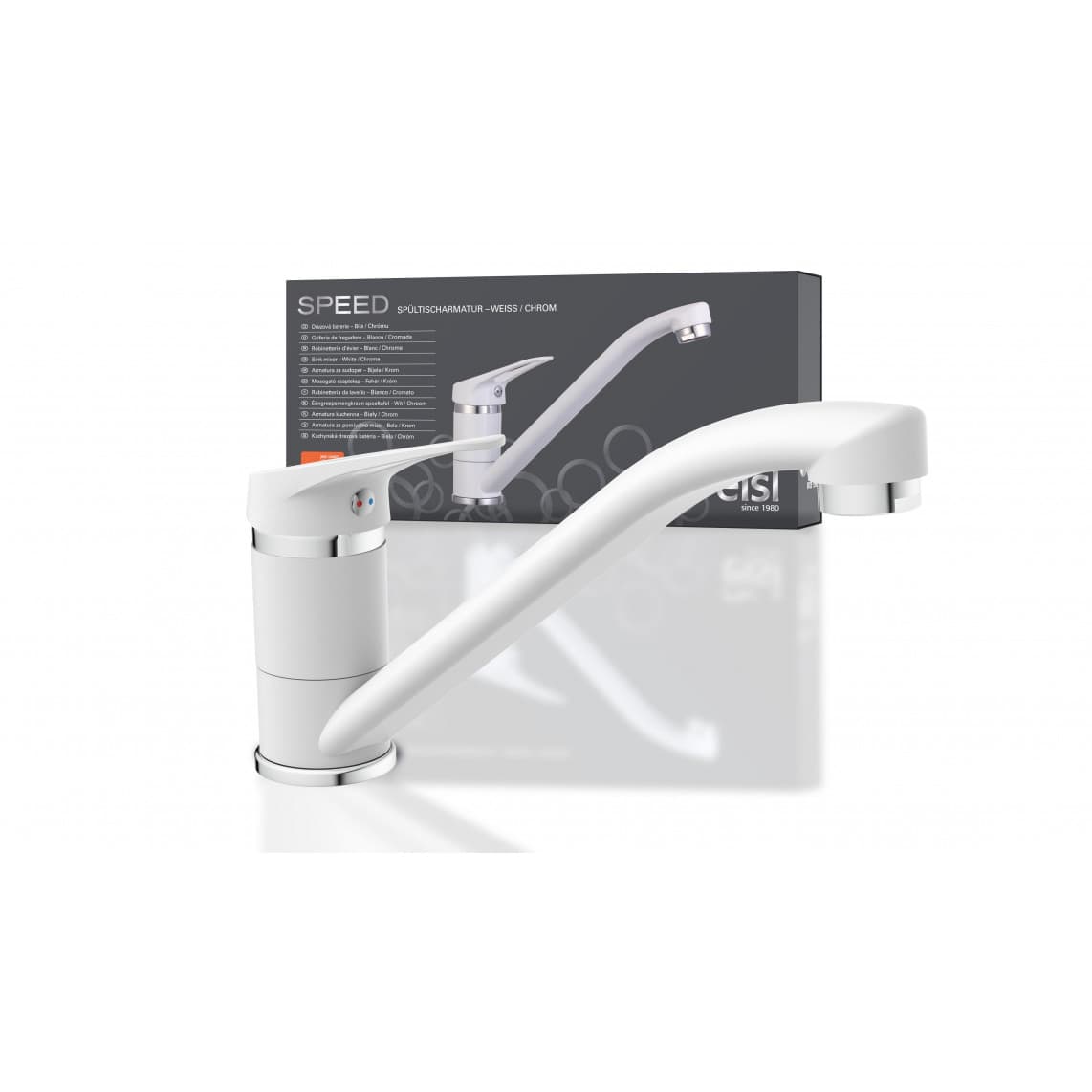 NI182SCR-W SPEED Mitigeur évier, blanc/chromé