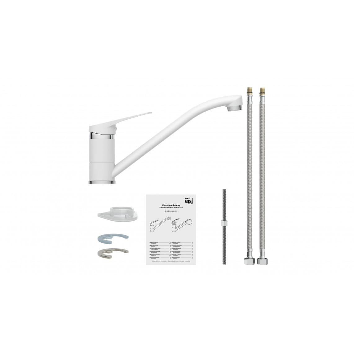 NI182SCR-W SPEED Keukenkraan, wit/chroom